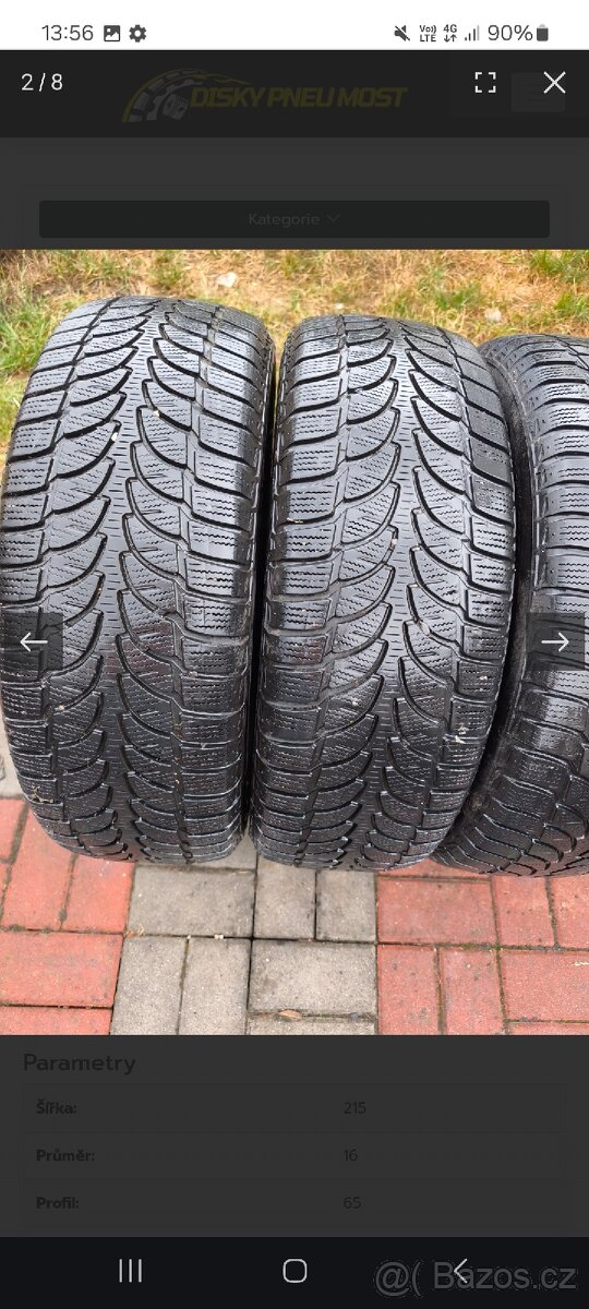 215/65R16 98H 5,5-6,5MM BRIDGESTONE - 2
