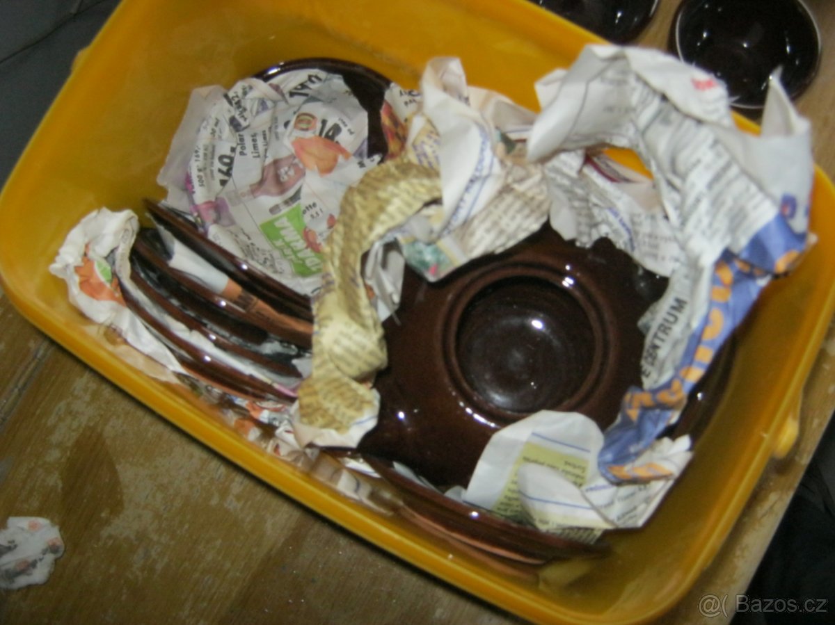 Čajový servis I - hnědý - 2