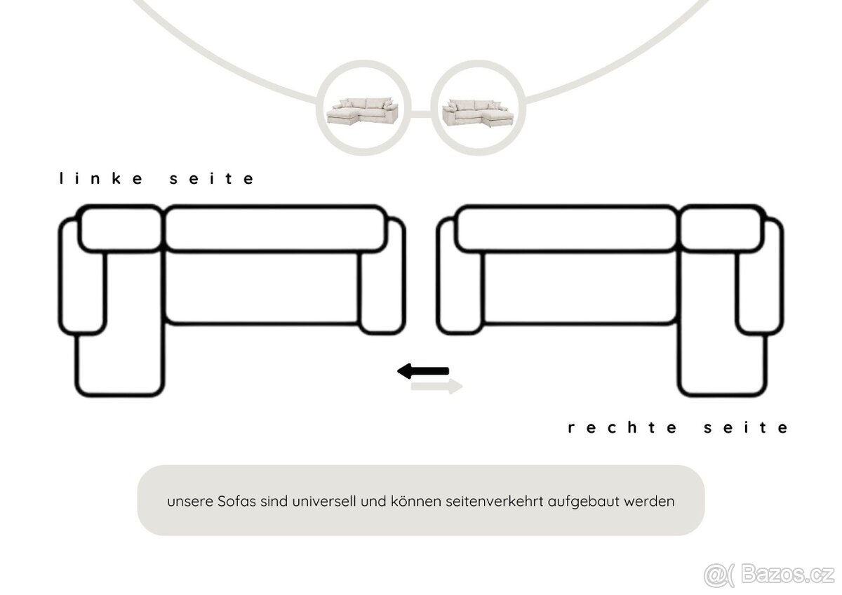 Sedací souprava Sofa Cosy 2 barvy Nová - 2