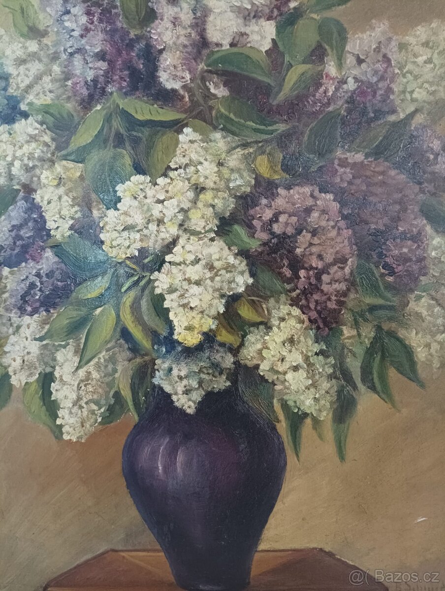 OBRAZ OLEJ NA DESCE - SIGNOVÁNO - 2