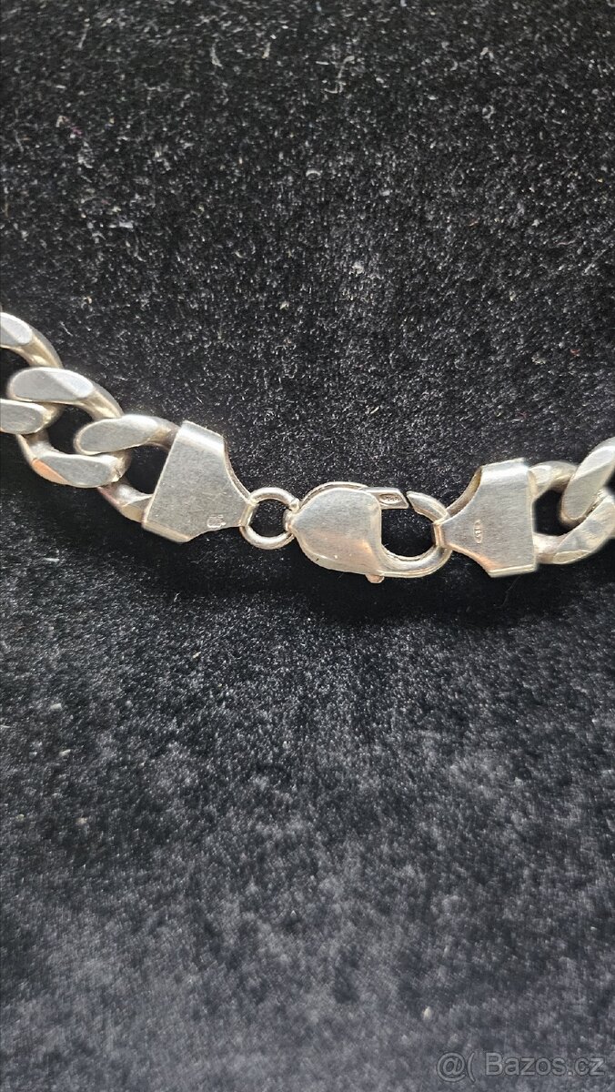 Prodám masivní stříbrný řetízek - 2