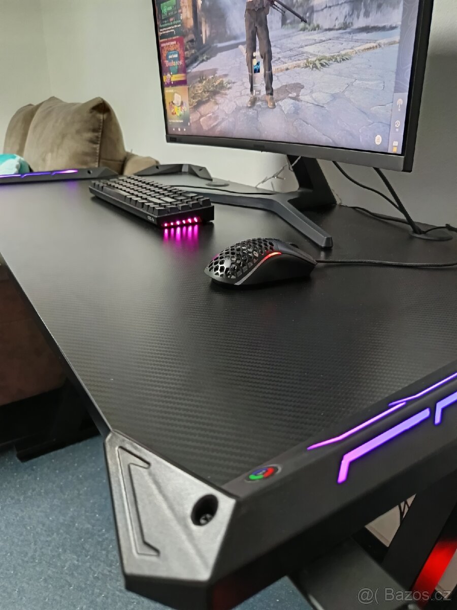 Herní stůl s RGB podsvícením 60x110 cm - 2