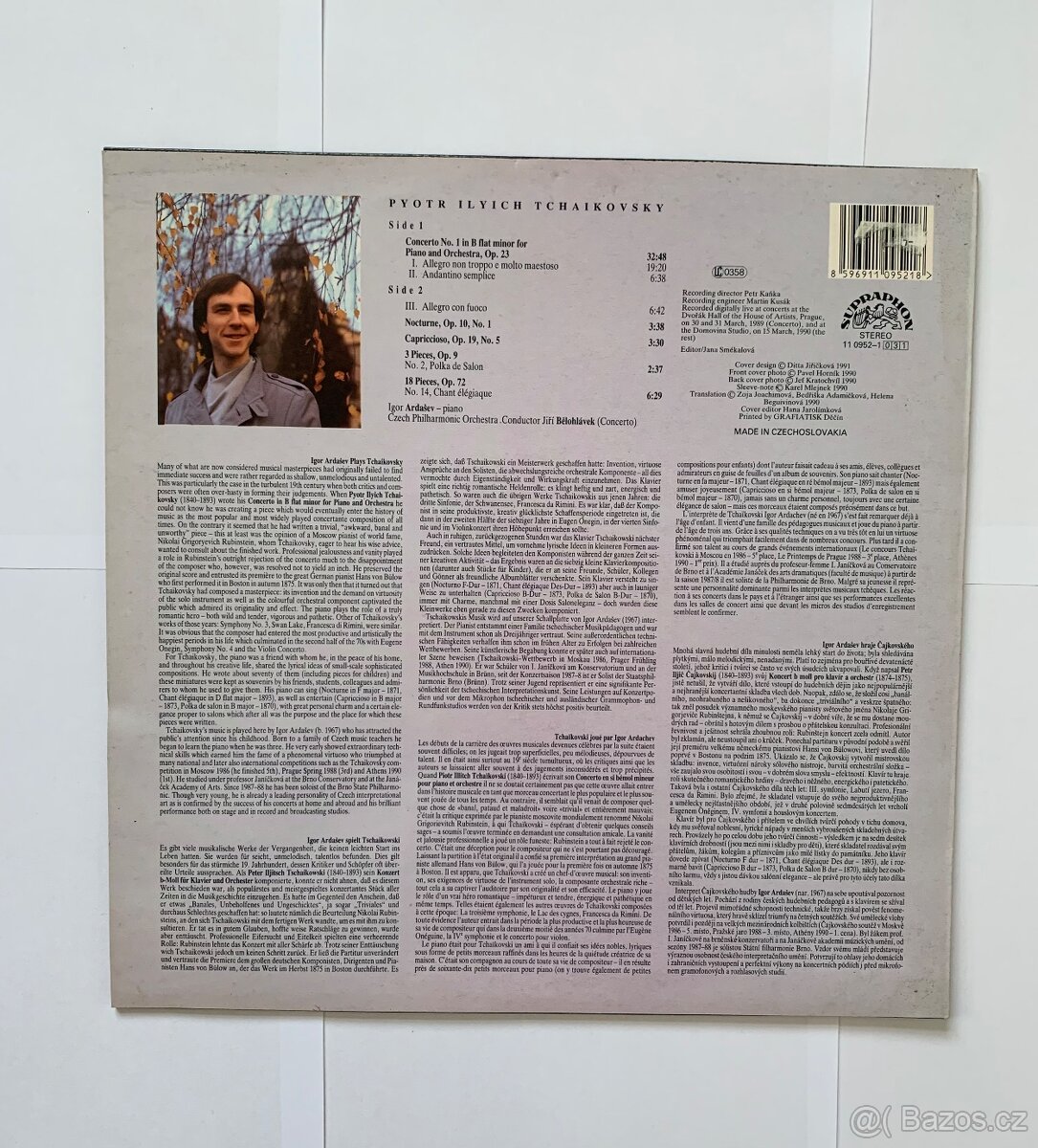 PRODÁM GRAMOFONOVOU DESKU - TCHAIKOVSKY PIANO CONCERTO NO.1 - 2