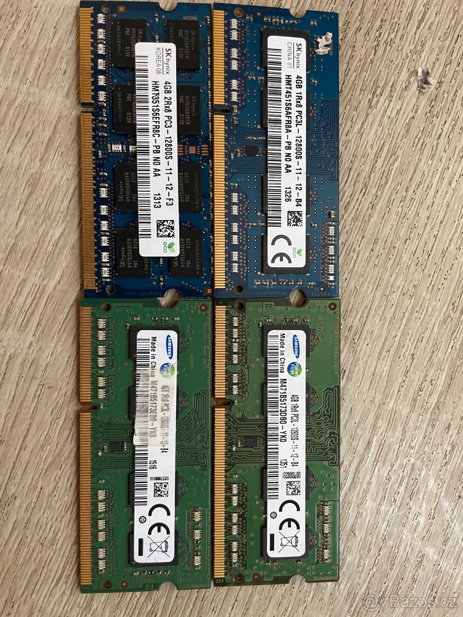 Paměti rám ddr3 notebook - 2