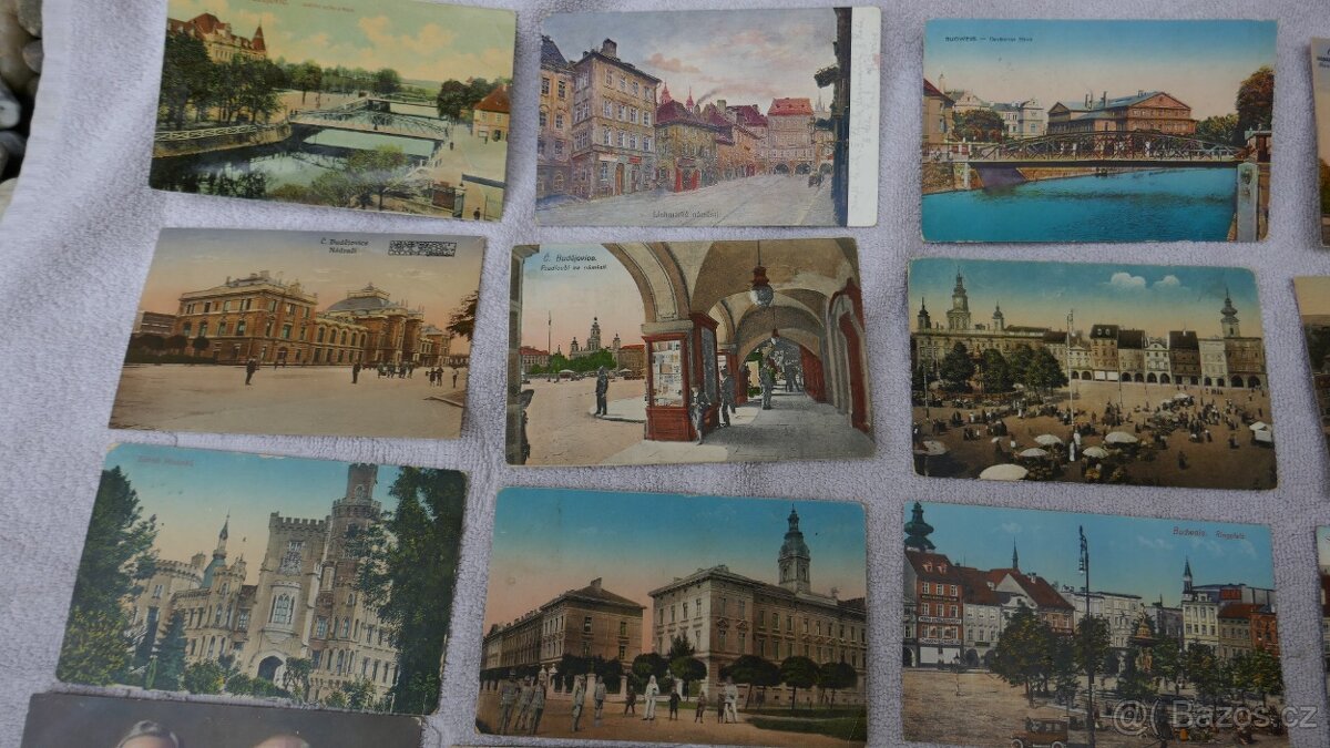 STARÉ BAREVNÉ POHLEDNICE ČESKÉ BUDĚJOVICE - 2