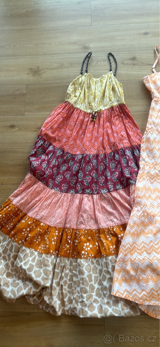 2 x letni dlouhe saty vel. 146/152 - 2