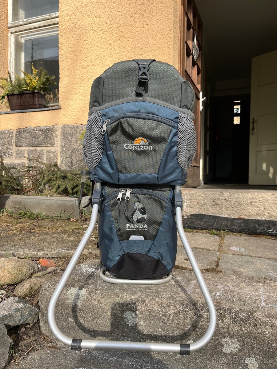 Krosna / nosítko na dítě Corazon Panda modrá + set - 2