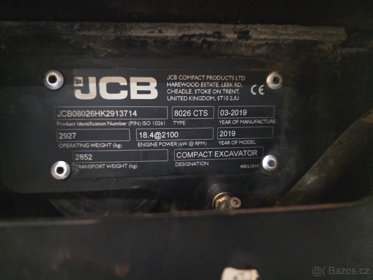 Mini rýpadlo JCB 8026 CTS - 2