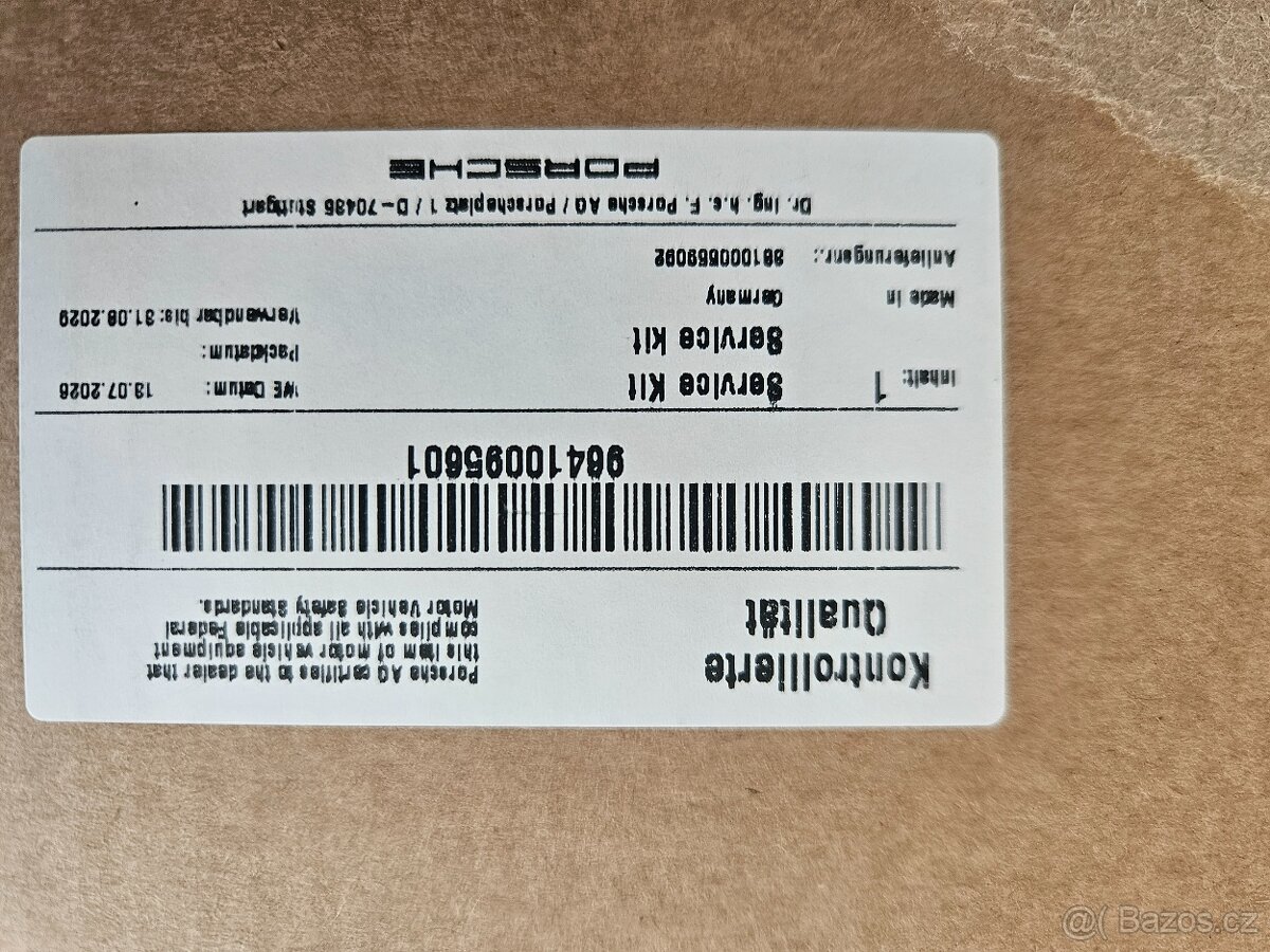 Prodám service kit pro Porsche 964, 96410095601 - 2