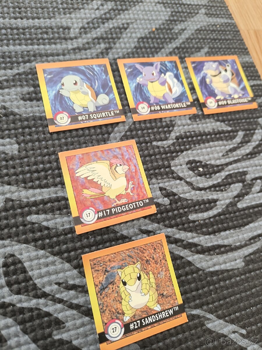 Artbox Pokémon nalepky ze serie 1999 - 2
