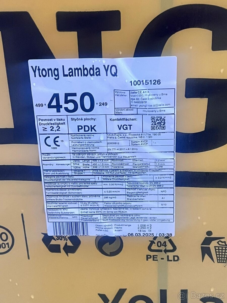 Ytong Lambda YQ PDK 450 mm - 2