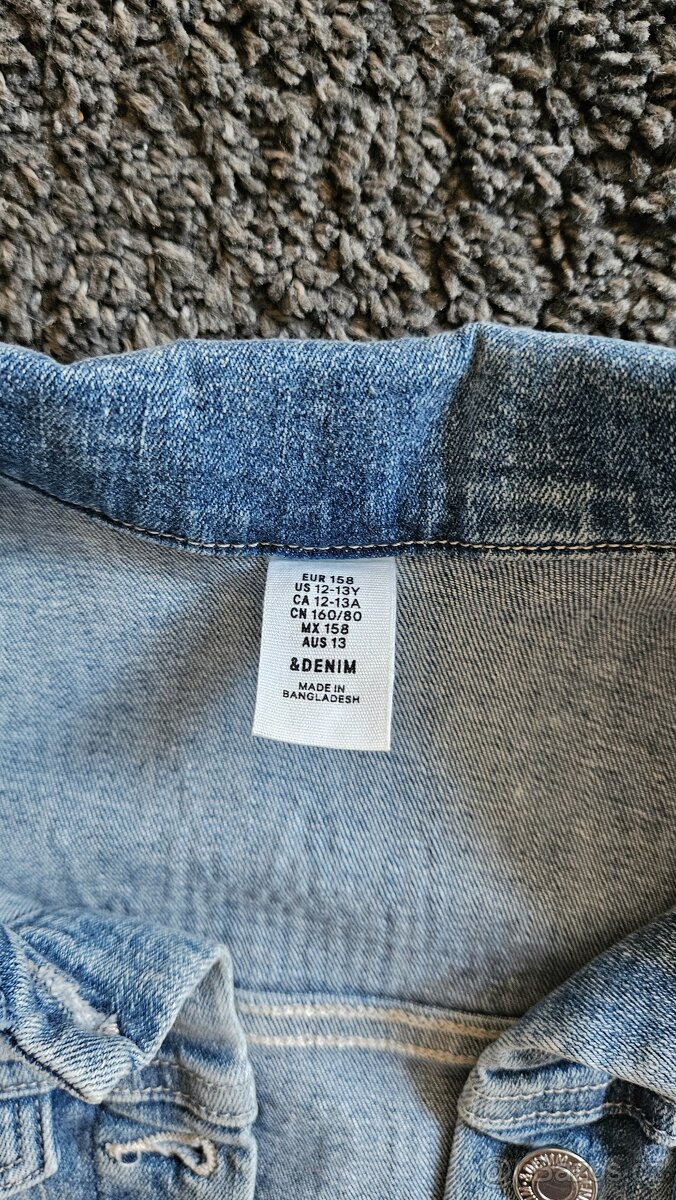 Dívčí džínová bunda H&M vel. 158 - 2
