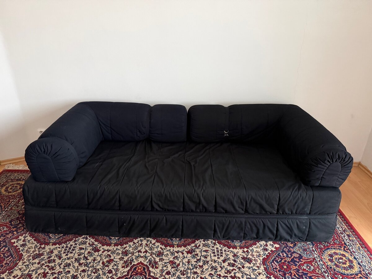 Ikea Grinda rozkladaci sofa bed postel cerny gauc - 2