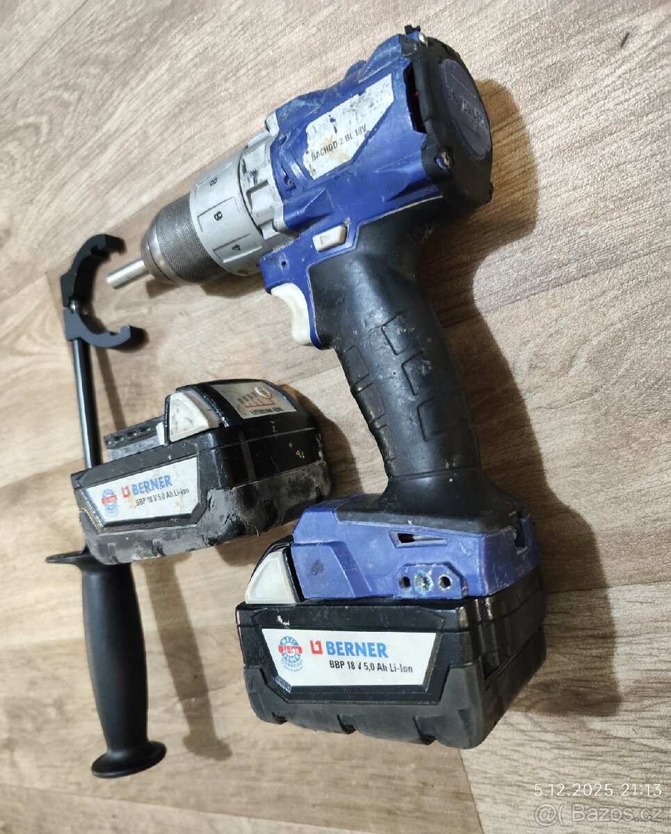 Berner BACHDD 2 BL 18v + 2x 5Ah baterie - 2