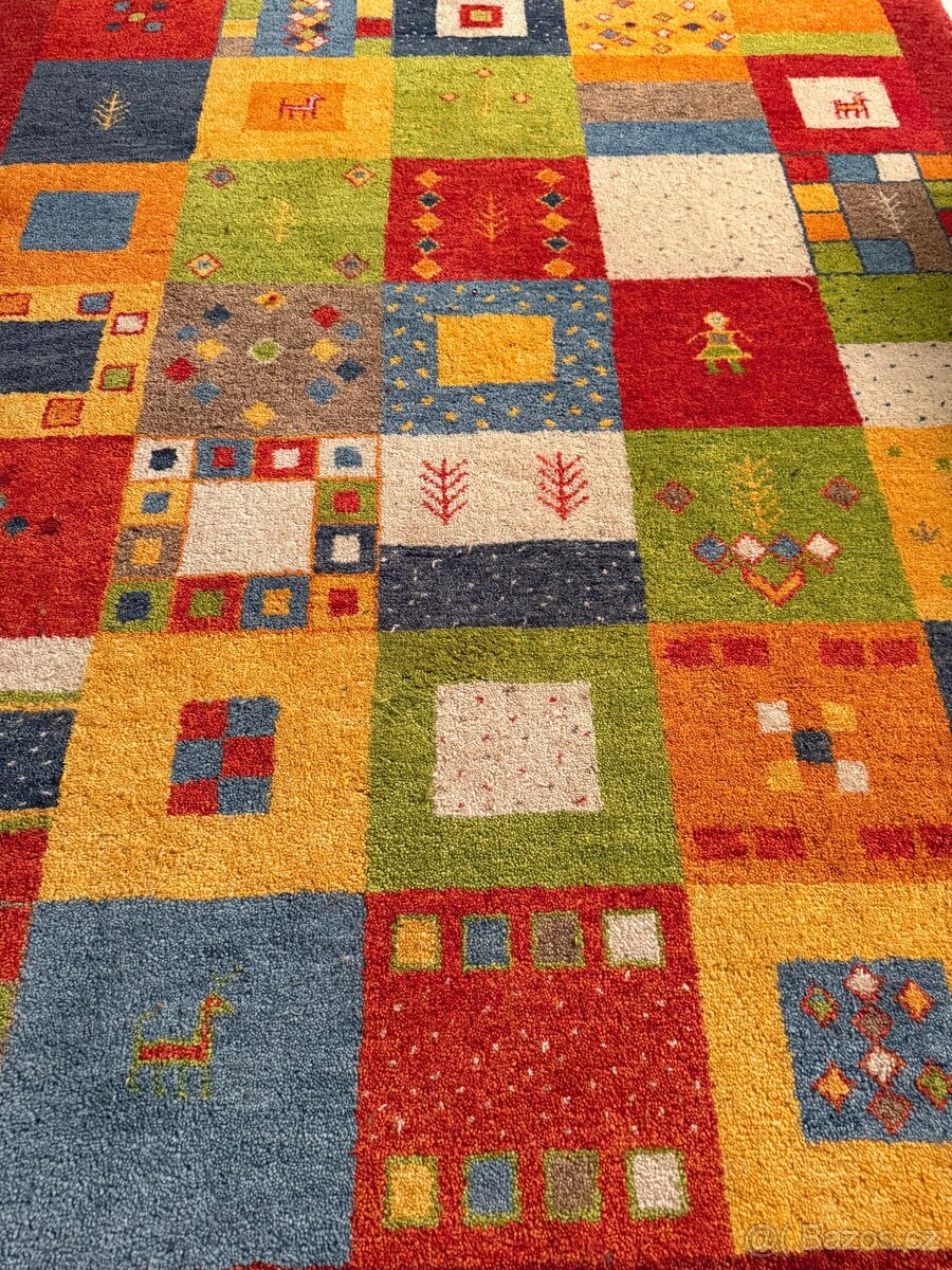 Ručně vyráběný koberec - perfektní stav - 2