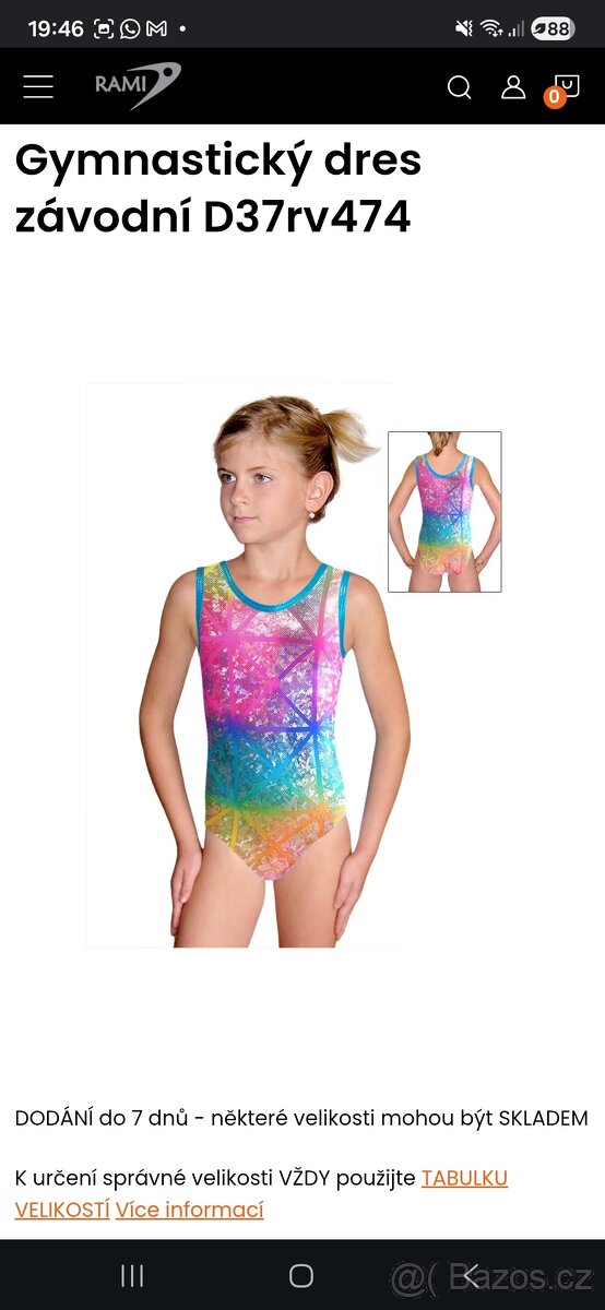 Gymnastický dres zn. Rami, velikost 120 - 2