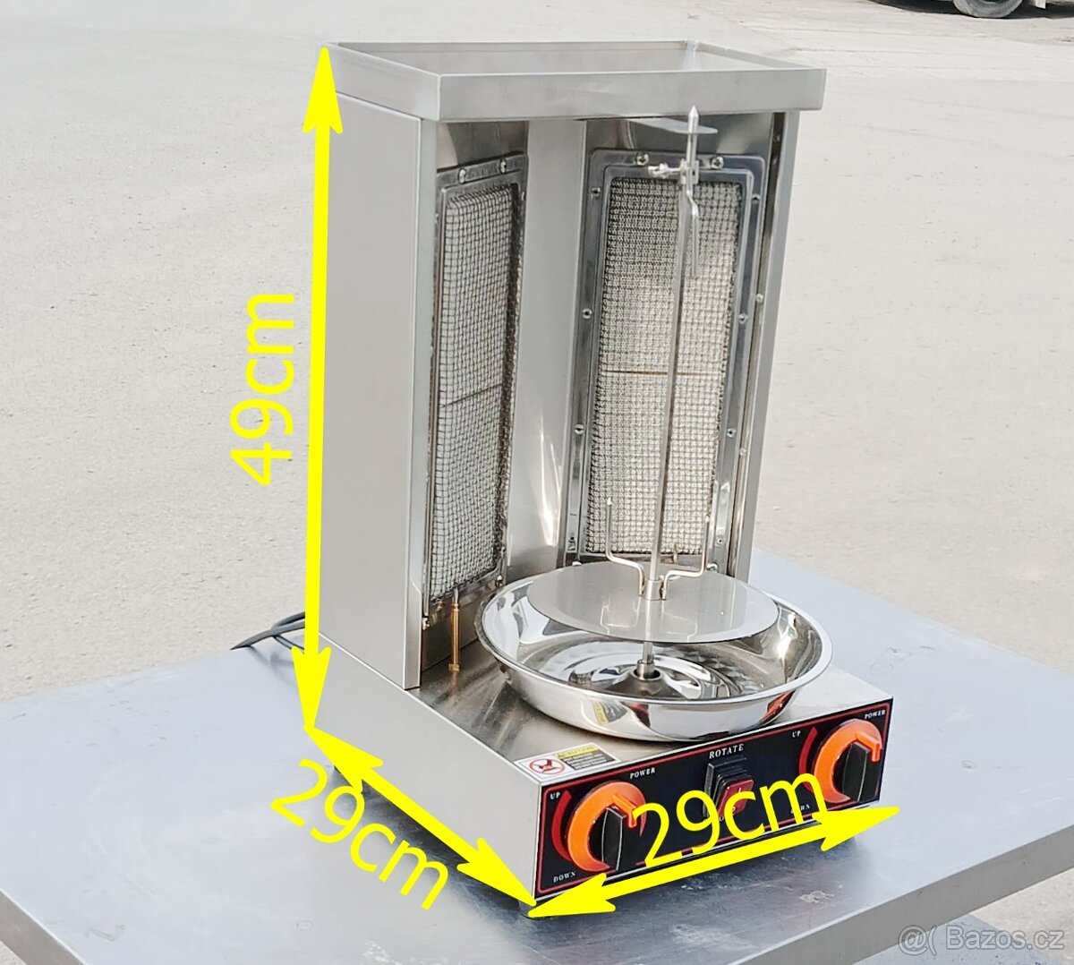 Plynový gril na kebab gyros - 2