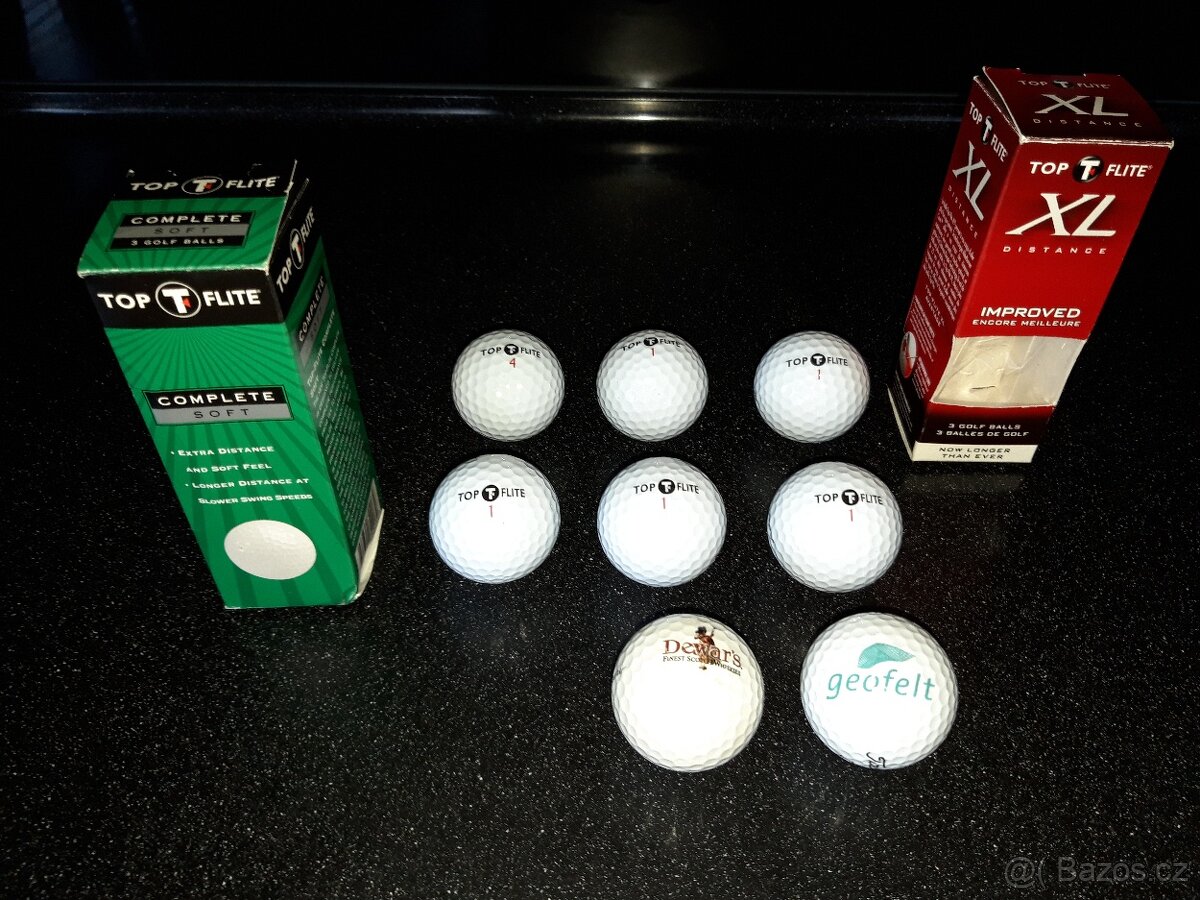 Zcela nové golfové míčky, 8 ks - levně - 2