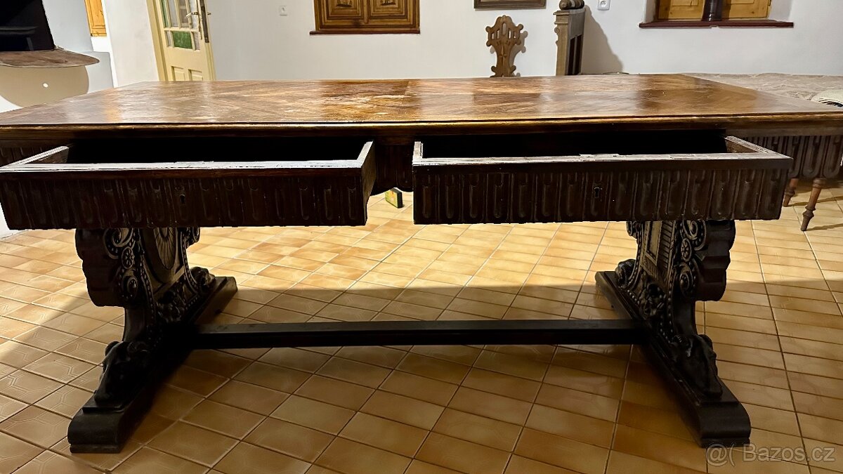 Barokní starožitný stůl 180x90x80 - 2