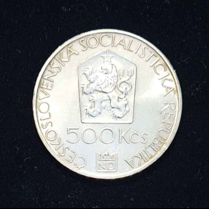 STŘÍBRNÁ MINCE 500 KČS - NÁRODNÍ DIVADLO - 2