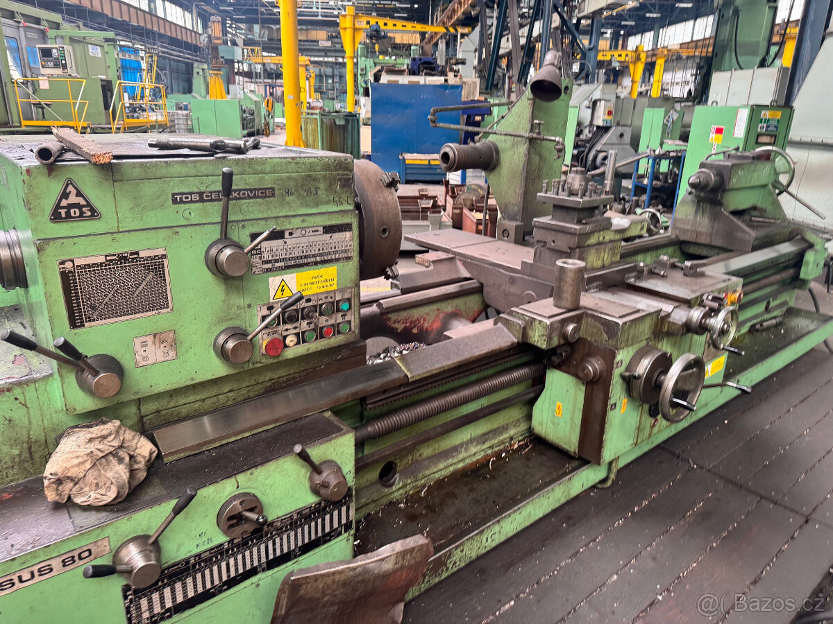 hrotový soustruh TOS SUS 80/ 2750 - 2