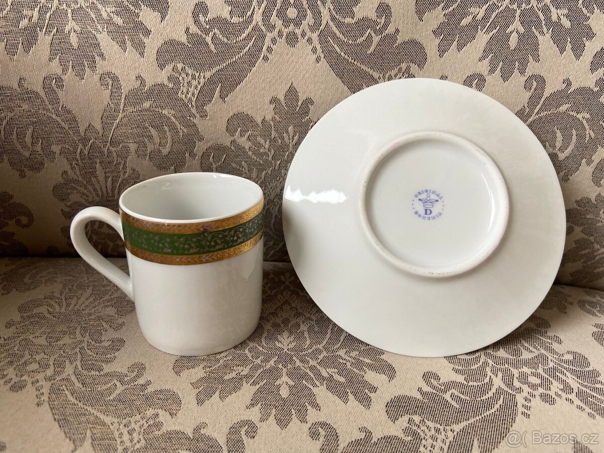 2 nádherné mokka české výroby - kvalitní porcelán - 2