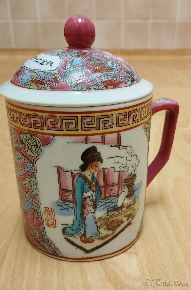 Hrníček s pokličkou, čínský porcelán - 2