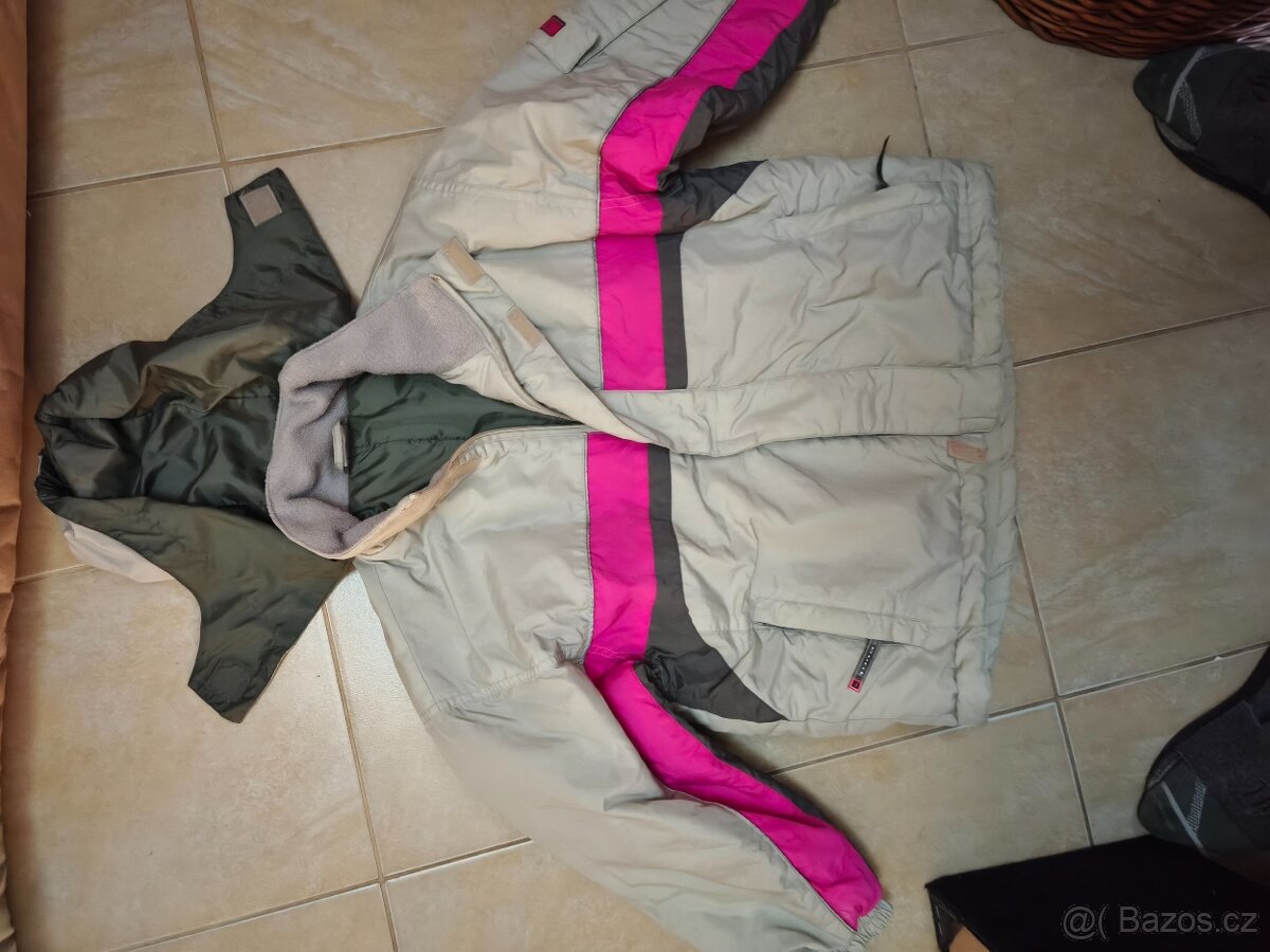 Otepleny kalhoty a bunda vel.122-128 - 2