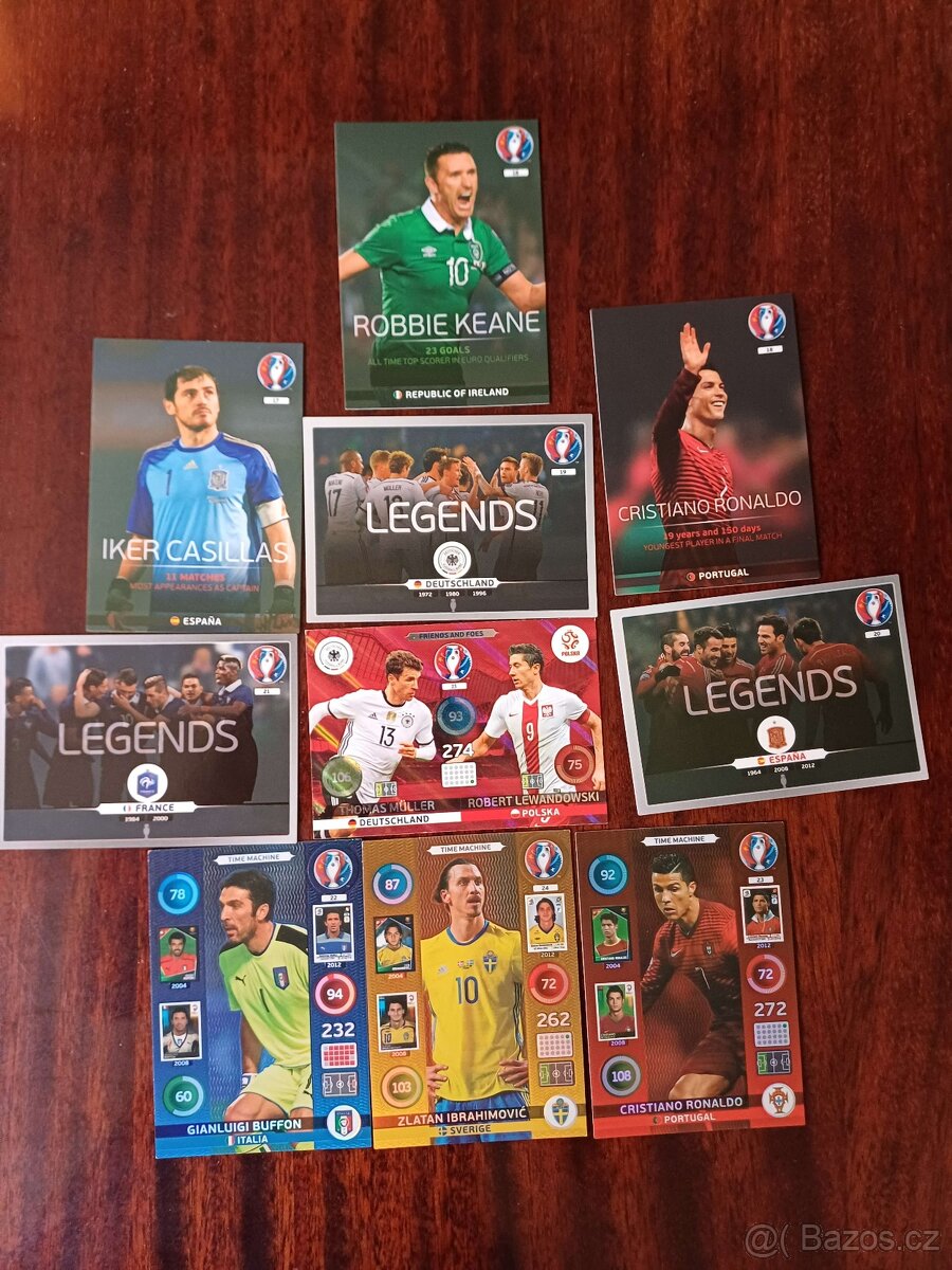 fotbalové kartičky EURO 2016 - 2