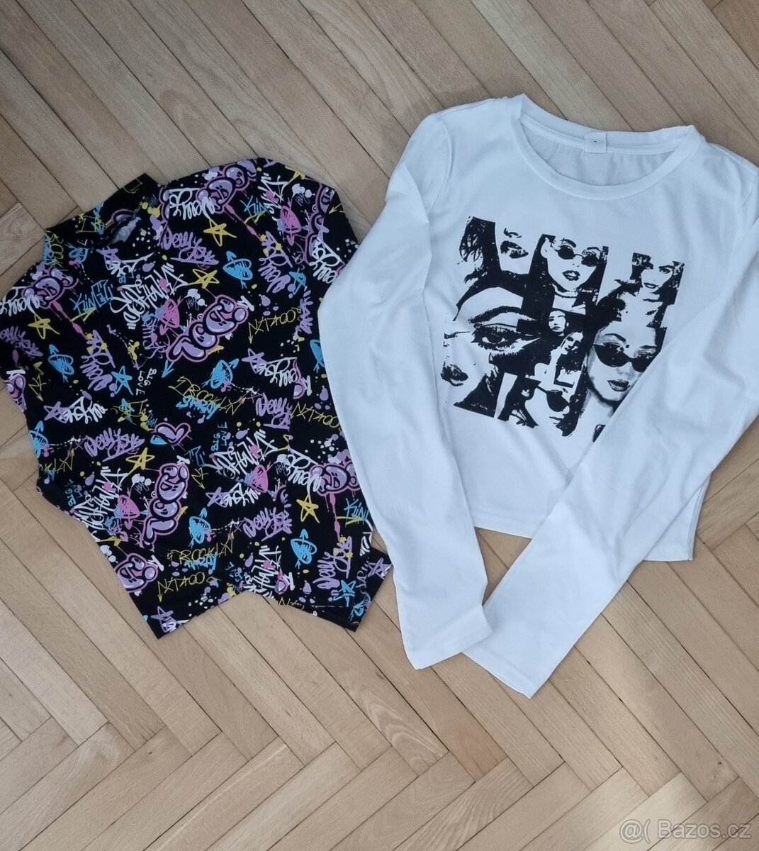 3x triko s dlouhým rukávem, vel 146/152 - 2