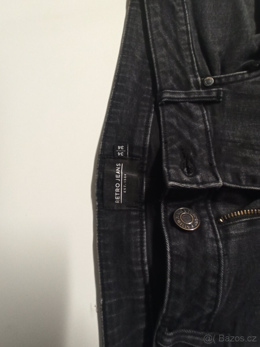 Zn. Retro jeans černé 34/34 - 2