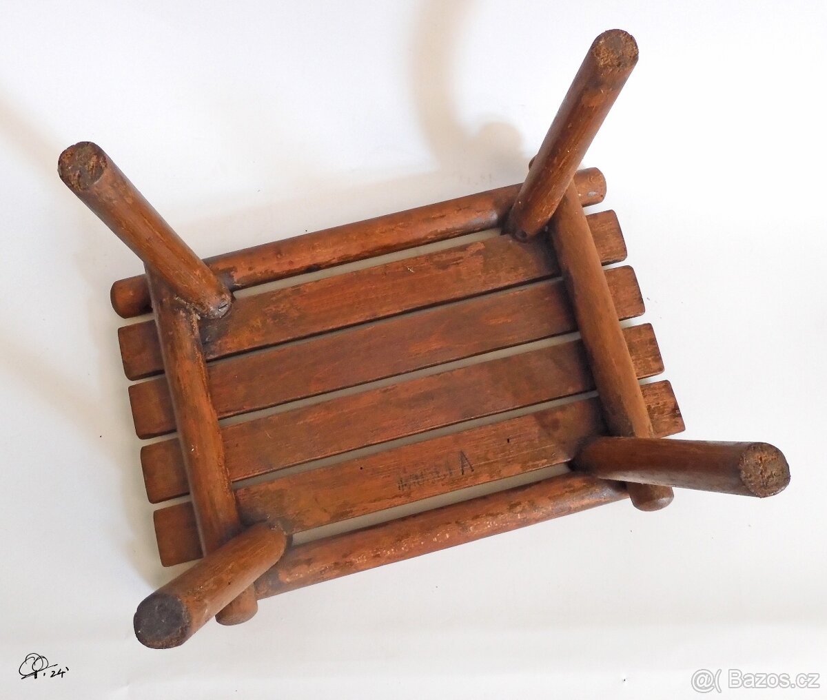 Zahradní podnožka zn. Thonet, model 4 - 2