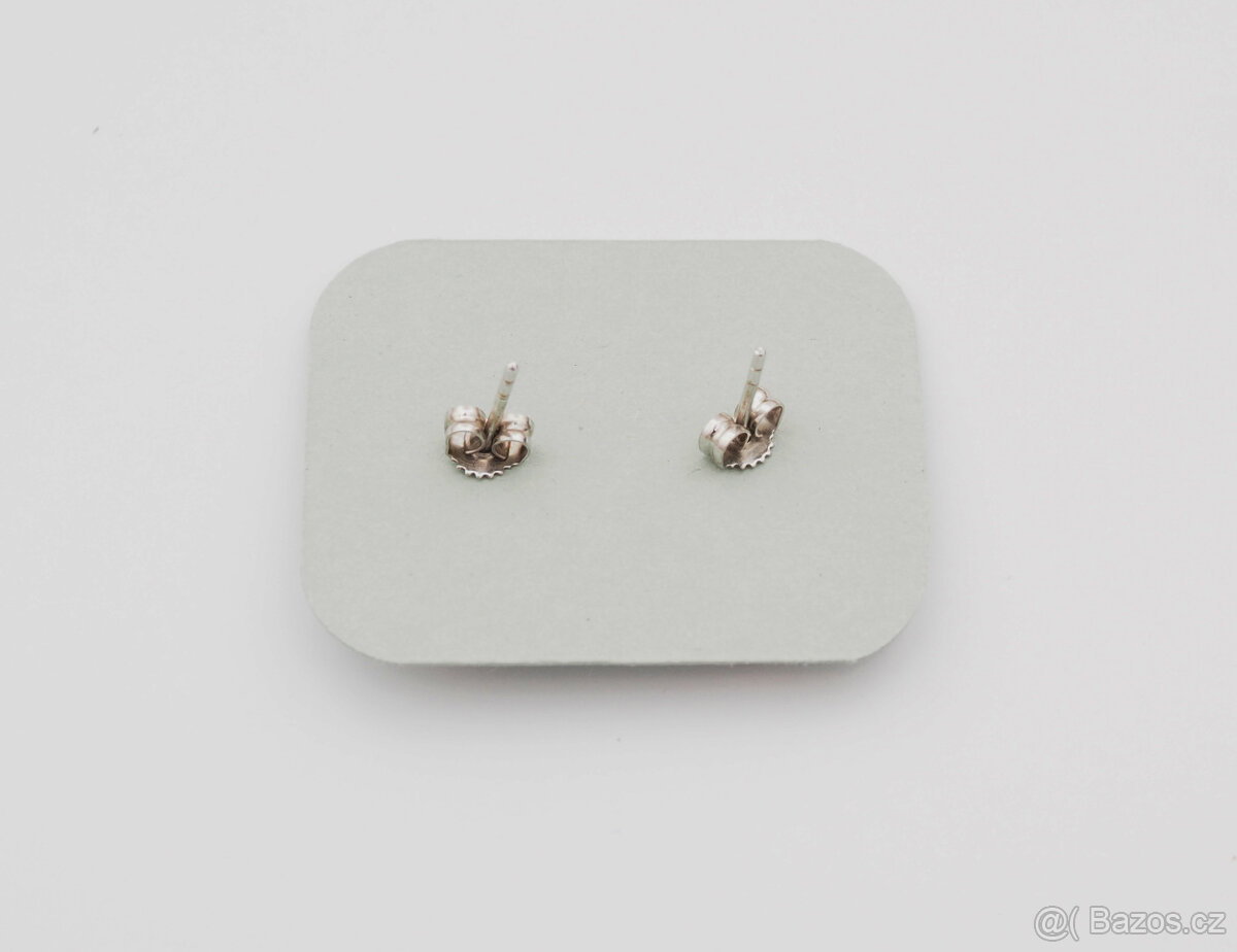 stříbrné náušnice se zirkony - 2