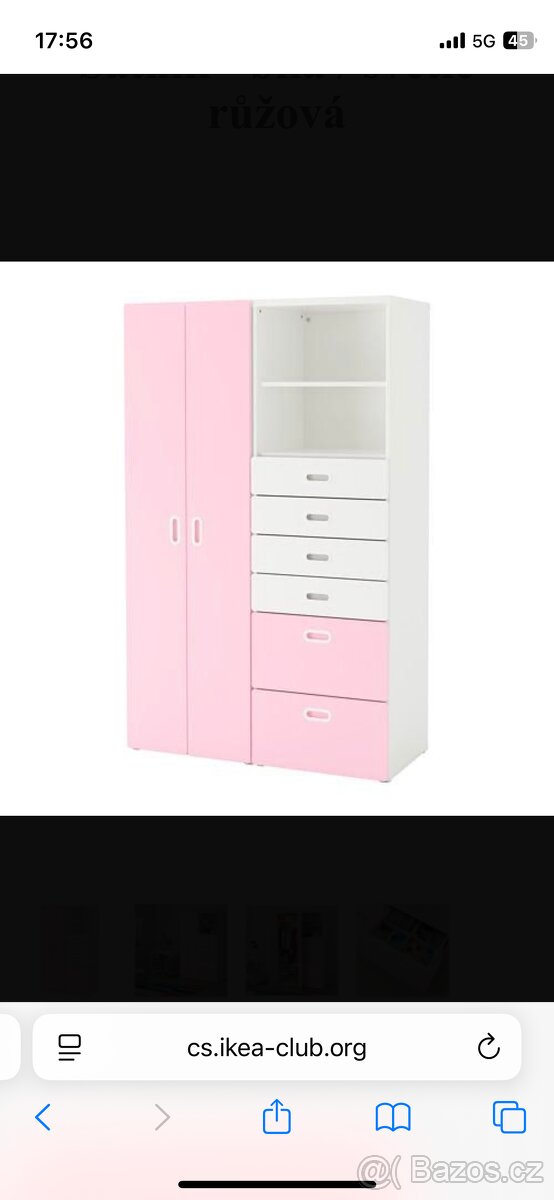 Stuva ružová dětská ikea - 2