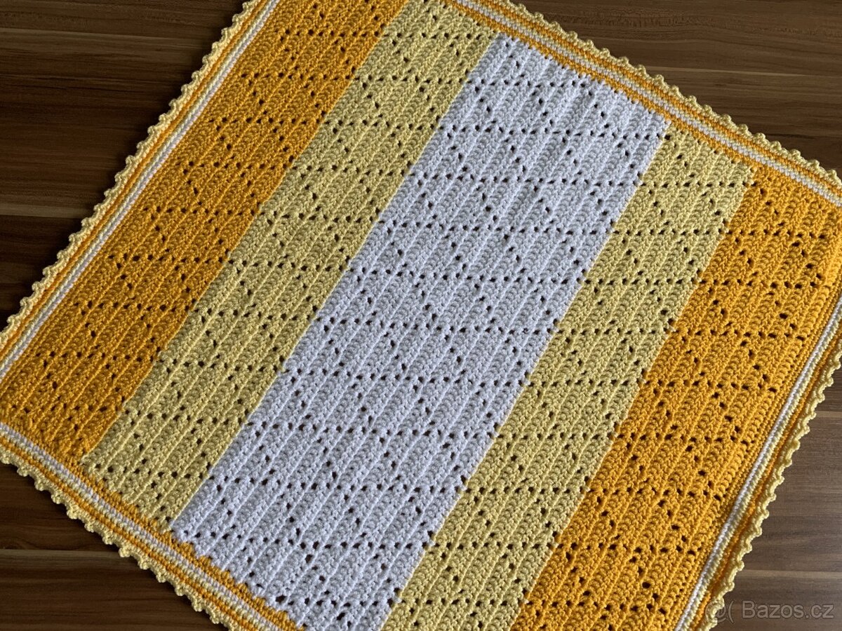 Háčkovaná dečka pro miminko, doprava zdarma - 2