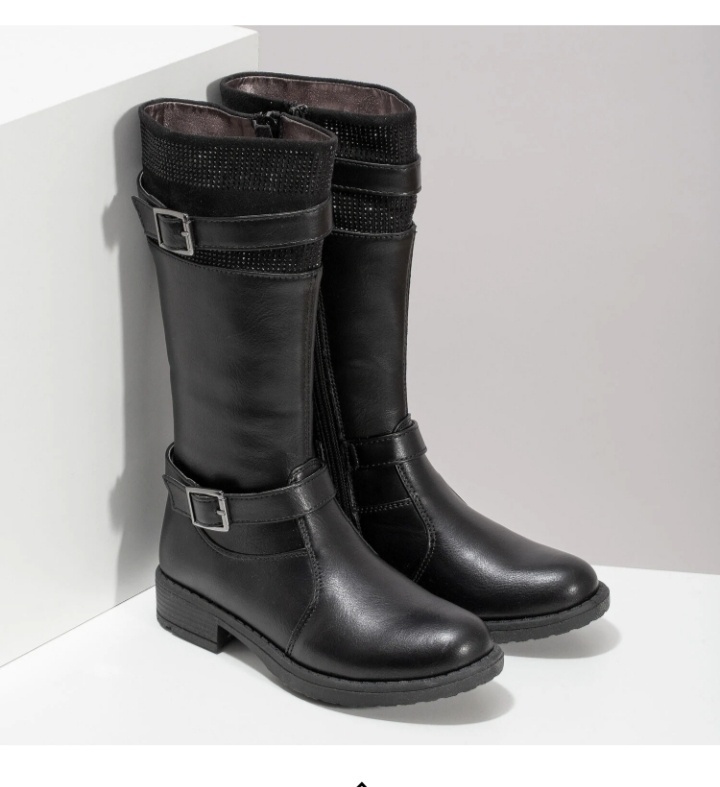 Černé dívčí kozačky vel. 36 - 2