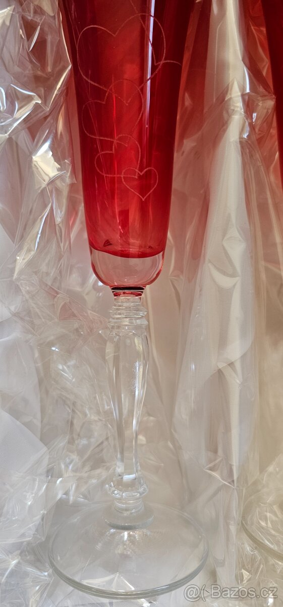 Sada 2 broušených skleniček - 2