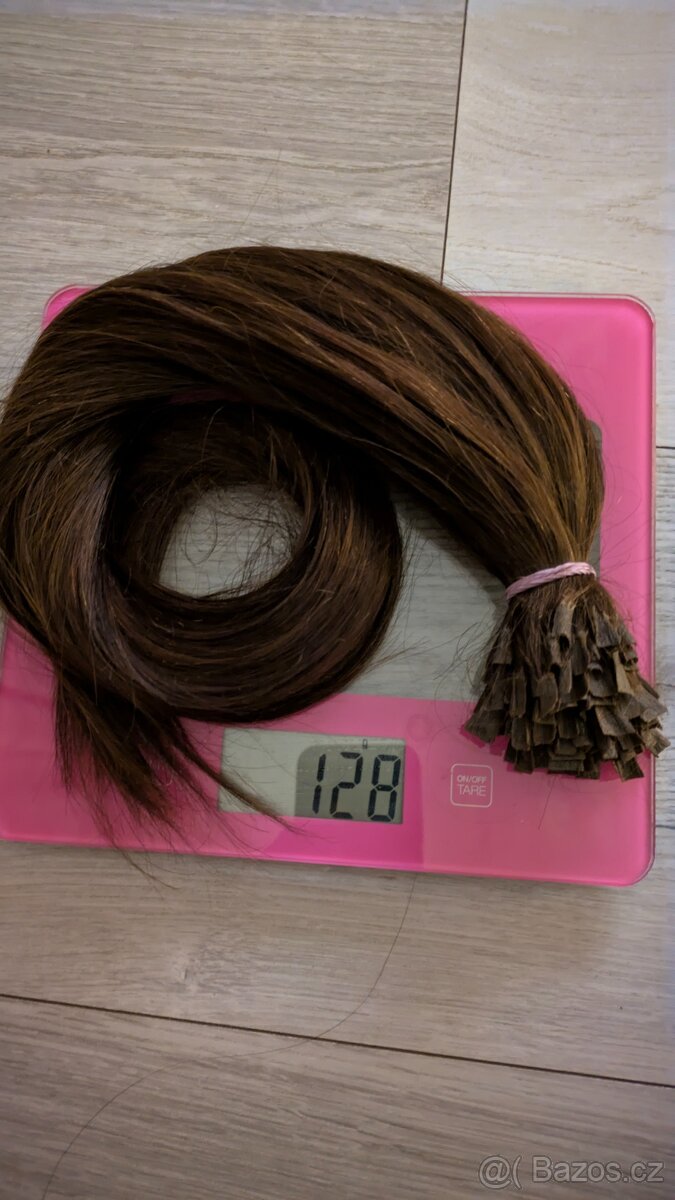 Práve lidské vlasy 60 cm prodloužení na keratin - 2