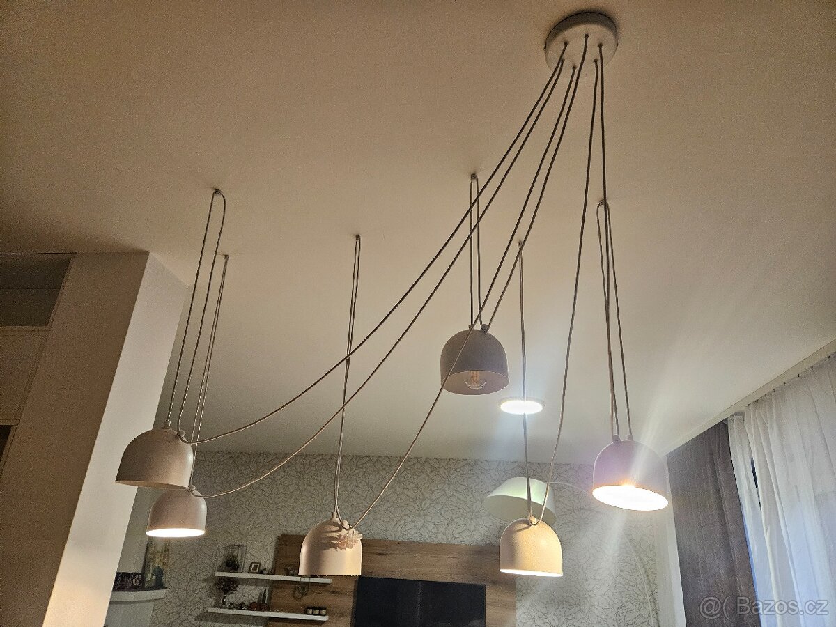 Nordic Design bílé závěsné světlo Pop 6 - 2