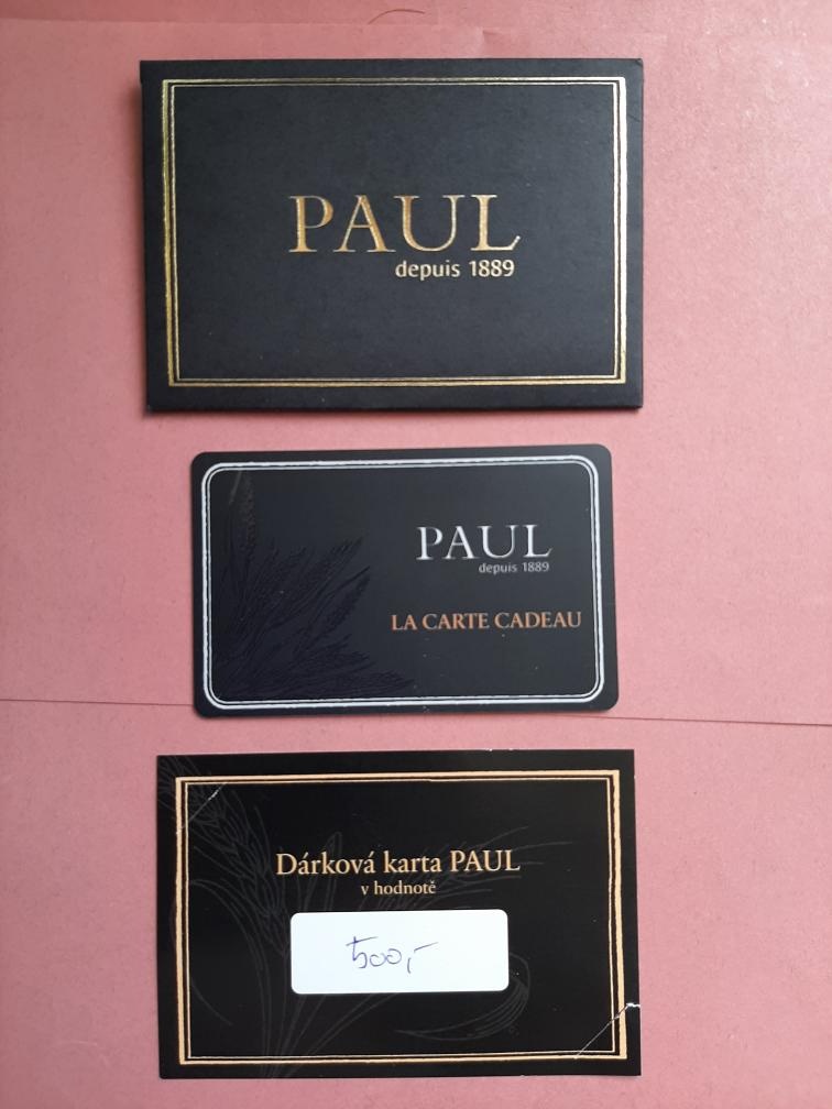 Dárková karta PAUL v hodnotě 500Kč - 2