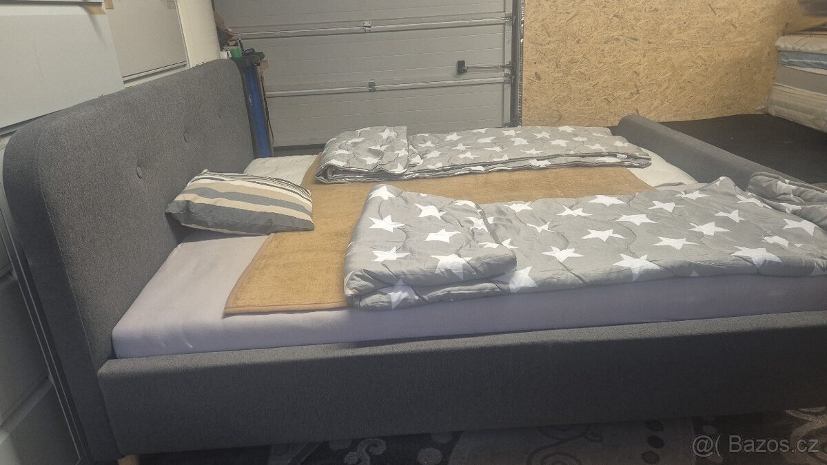 Prodám postel 180x200 s rošty a matrací - 2