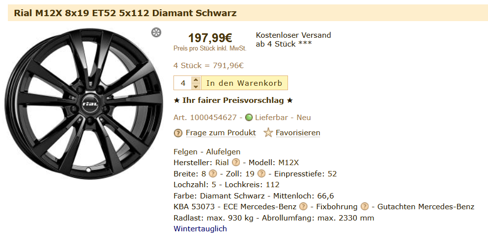 Alu kola - RIAL R19 M12X - 2