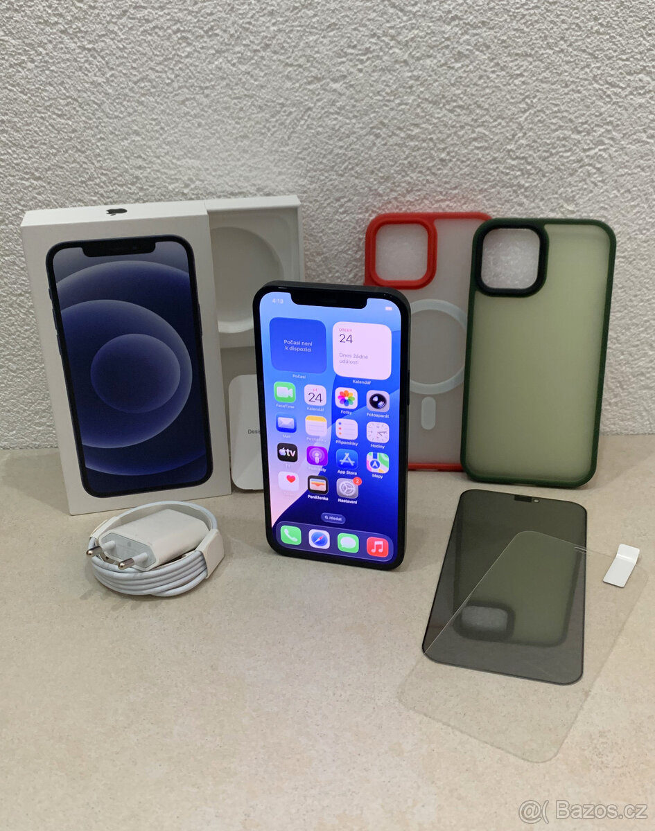 🍏 Apple iPhone 12 128GB - Black (12m. ZÁRUKA) + MEGA DÁRK - 2