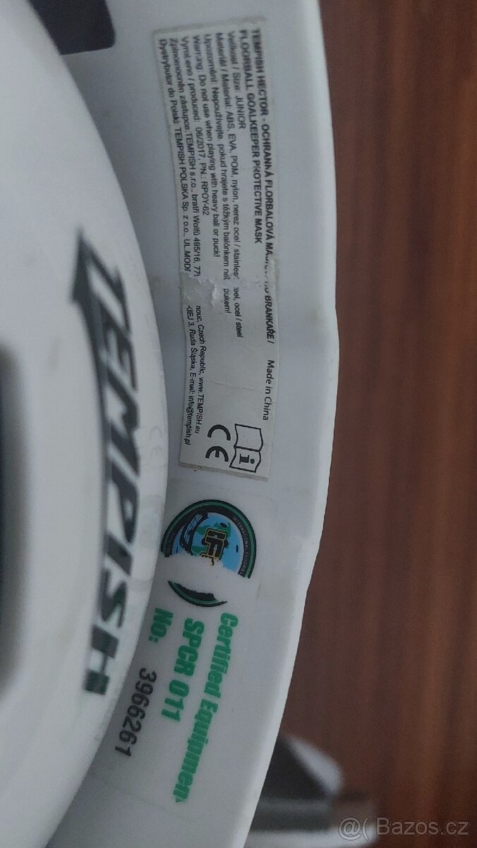 Brankářská helma florbal, dětská - 2