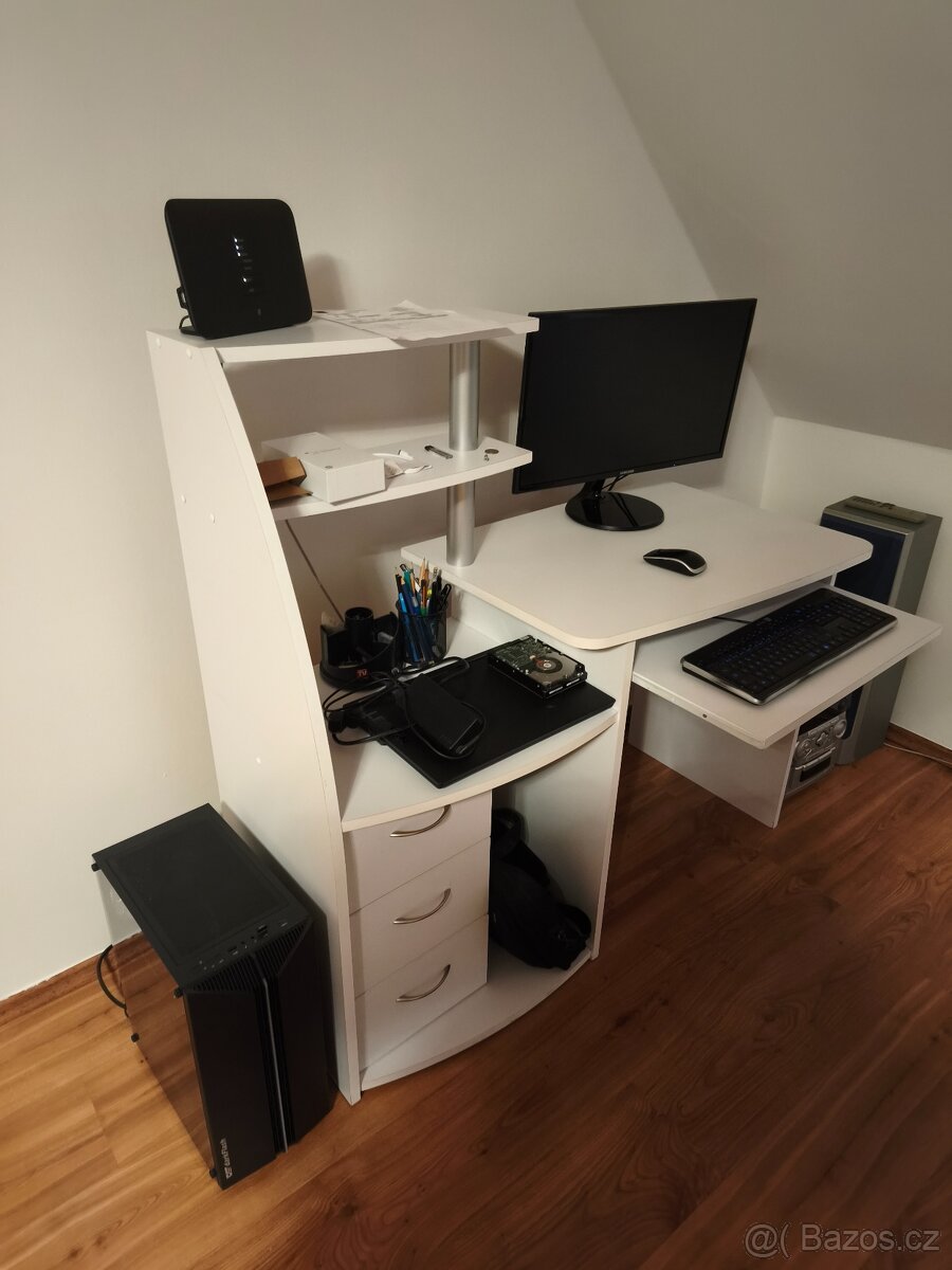 Počítačový stůl bílý - 2