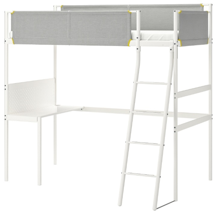 Prodám vysokou postel IKEA VITVAL se stolní deskou - 2