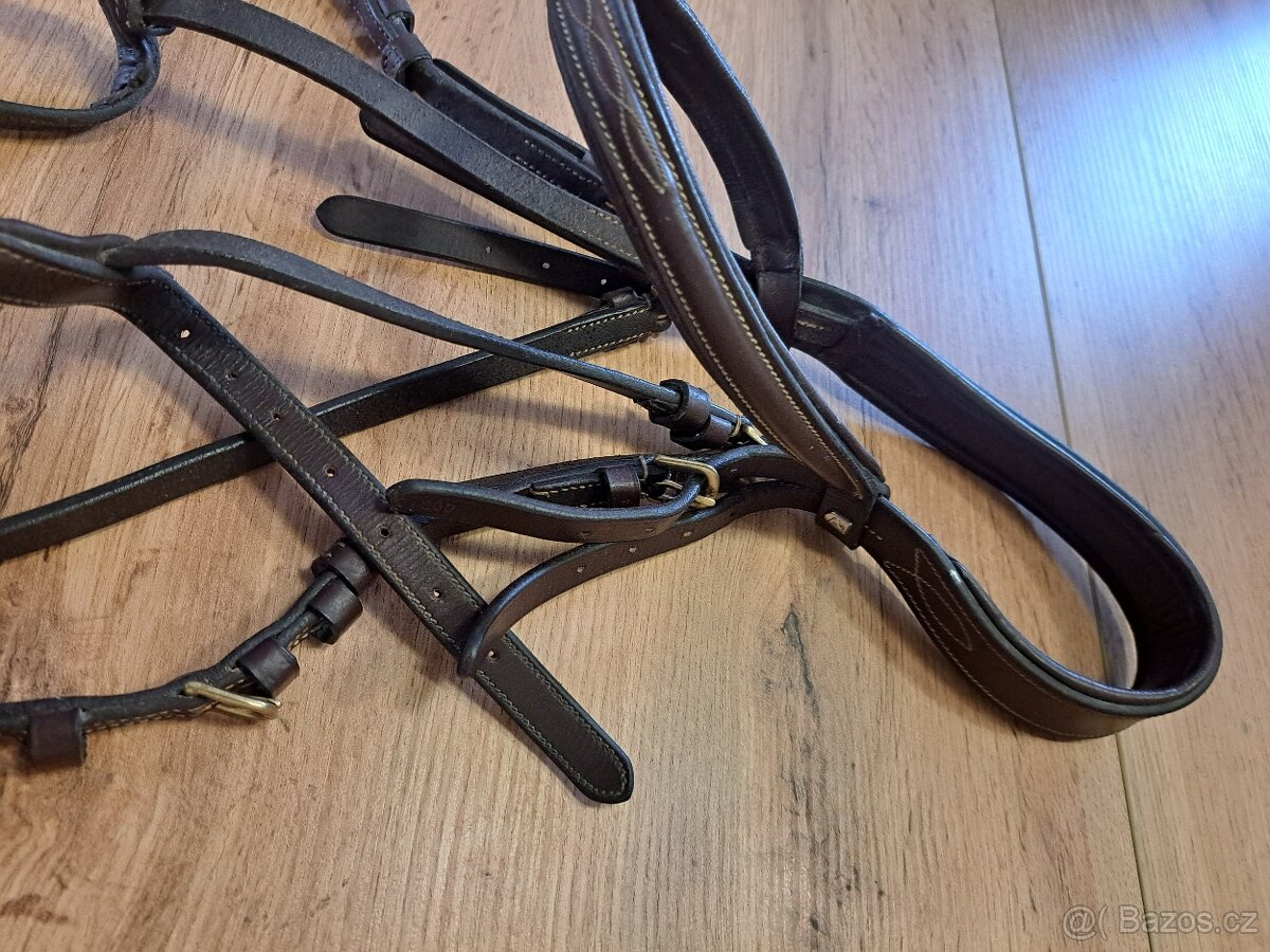 Hnědá uzdečka Horze cob.+ otěže - 2