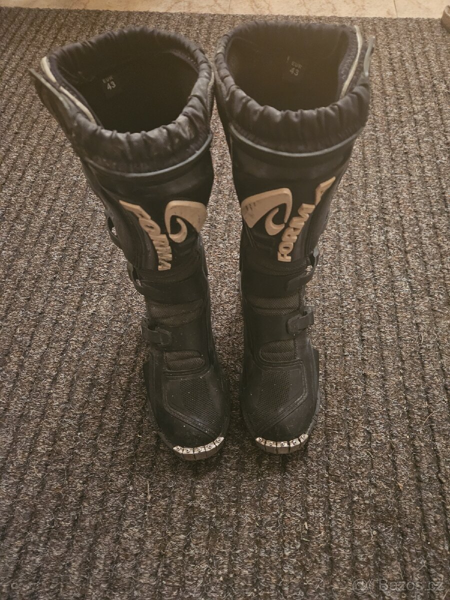 Boty na motocross + chrániče kolen+páteřák - 2