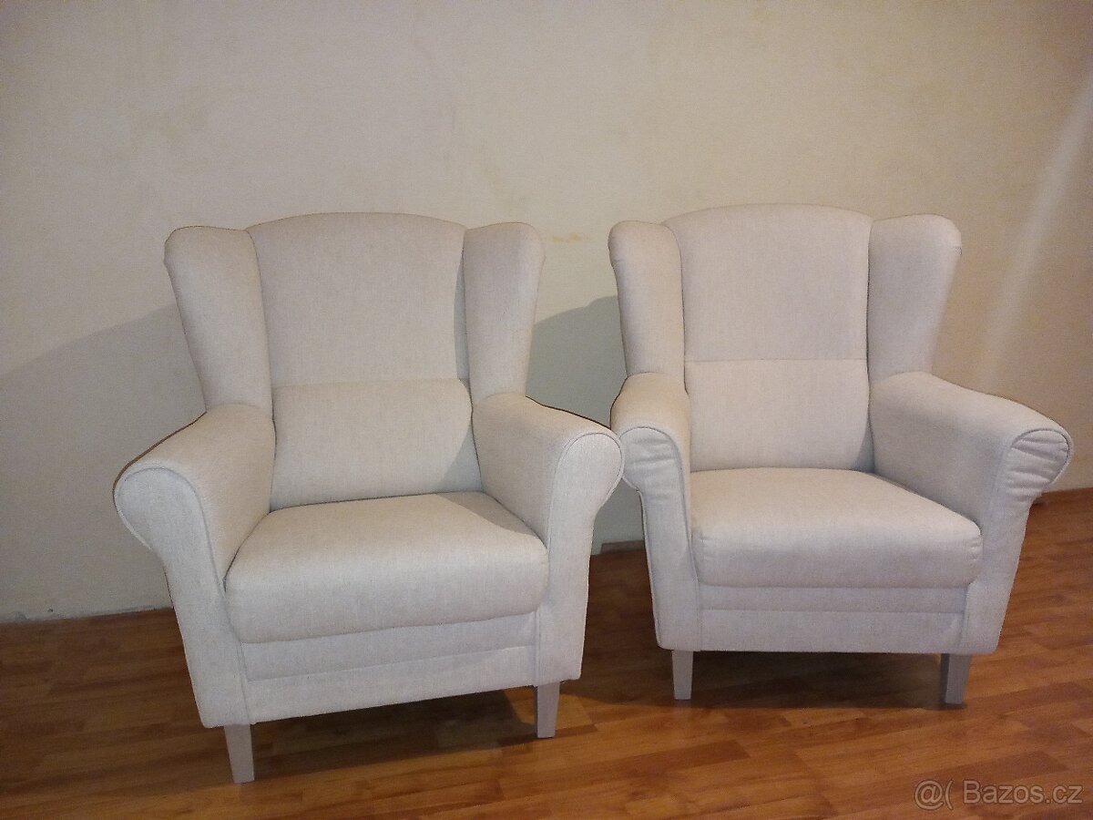 KLIPOS křeslo SS02 – bílá káva - 2