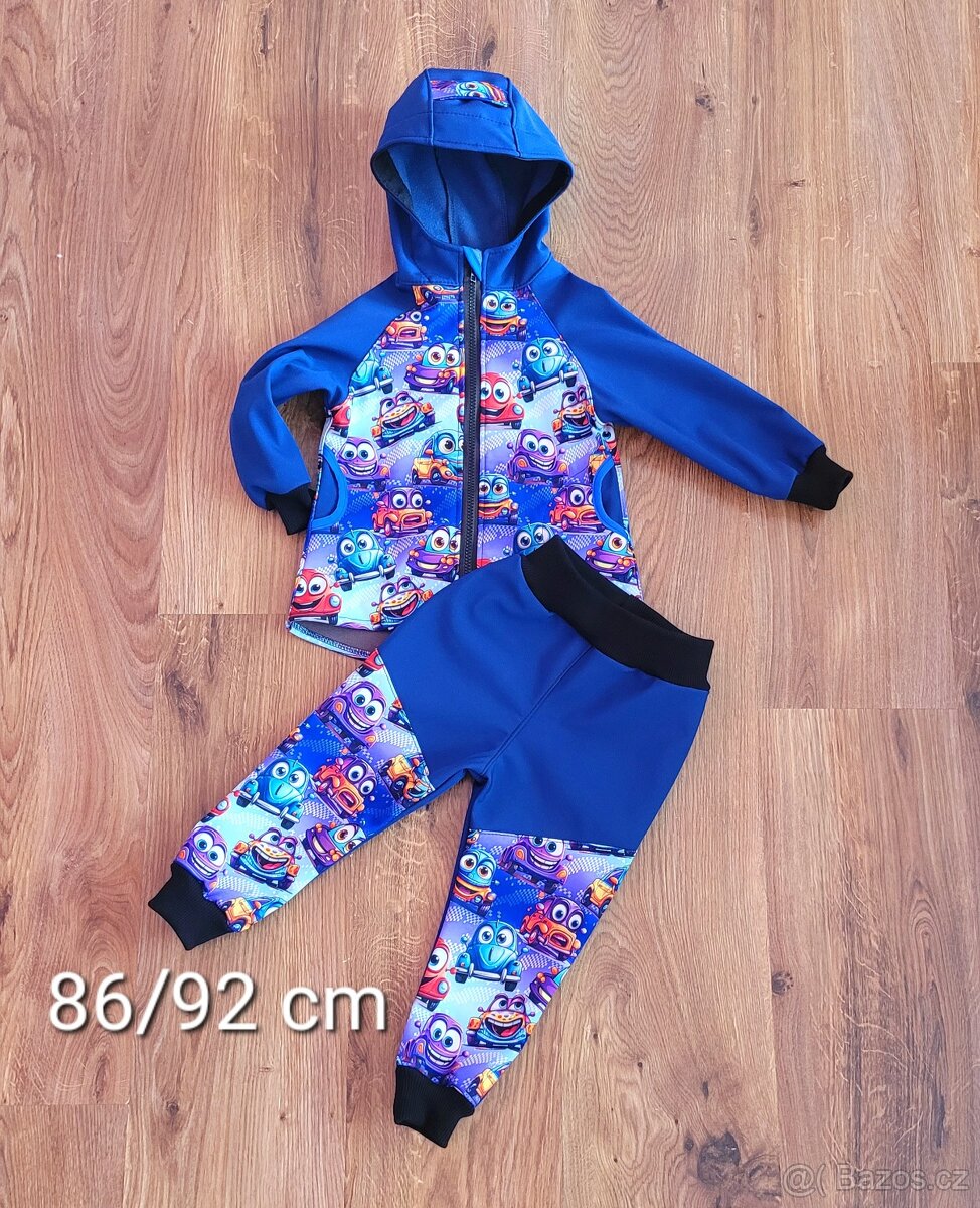 Softshell sety s fleecem - vel. 86/92 cm kluci - 2